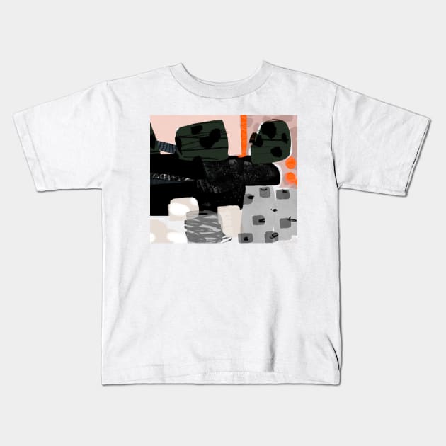 Orange Stack Kids T-Shirt by fossdesign